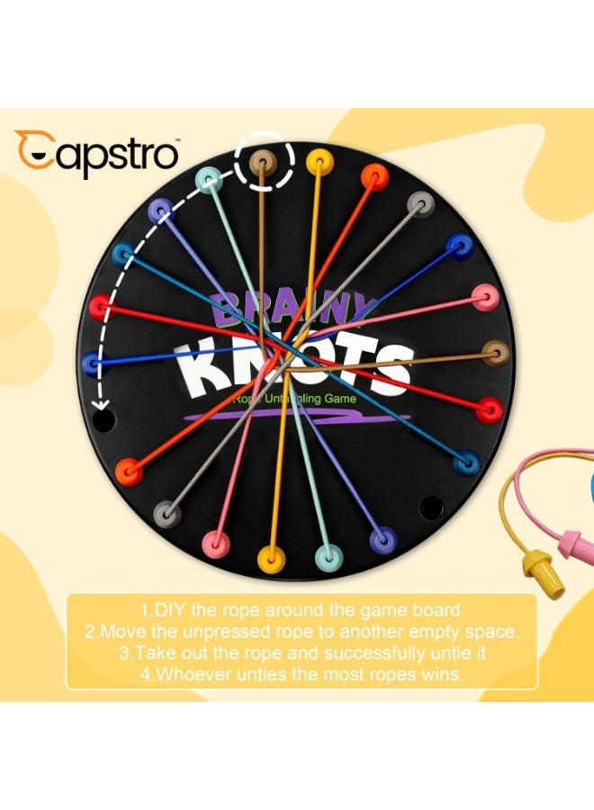 Capstro Rope Knot Puzzle Game – String Untangle Logic & Brain Teaser Challenge for Kids & Adults | Concentration Training Tabletop Game with Storage Bag – Rope Knot Challenge - Image 5