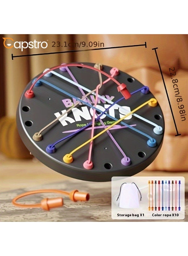 Capstro Rope Knot Puzzle Game – String Untangle Logic & Brain Teaser Challenge for Kids & Adults | Concentration Training Tabletop Game with Storage Bag – Rope Knot Challenge - Image 4