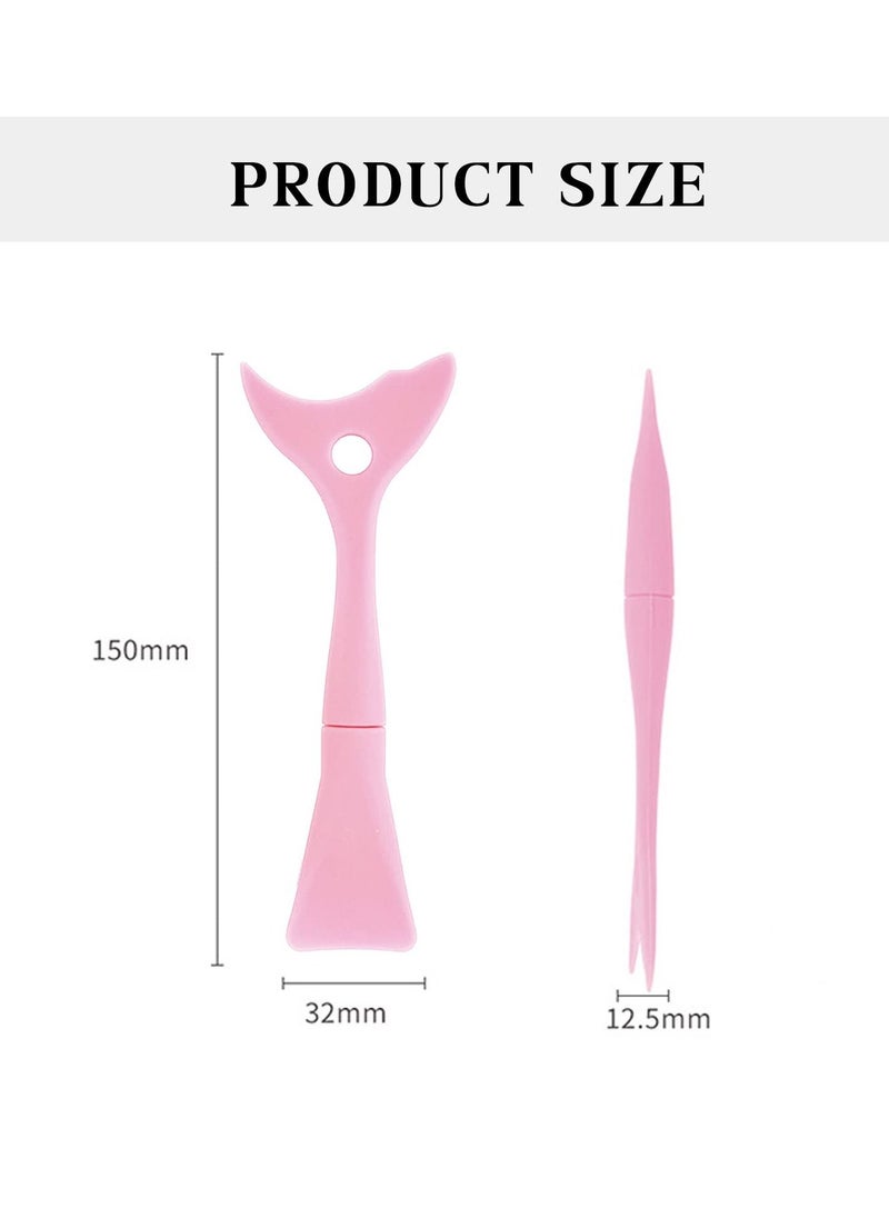 SYOSI - 2Pcs Mascara Shield Applicator Mascara Guard Silicone  Eye Lash Eyeshadow Eyeliner Auxiliary Tool with Face Mud Mask Brush Applicator Reusable Detachable Multi-Purpose Lazy Quick Eye Makeup Tool - Image 1