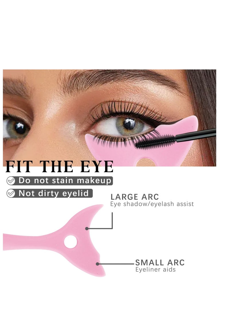 SYOSI - 2Pcs Mascara Shield Applicator Mascara Guard Silicone  Eye Lash Eyeshadow Eyeliner Auxiliary Tool with Face Mud Mask Brush Applicator Reusable Detachable Multi-Purpose Lazy Quick Eye Makeup Tool - Image 1