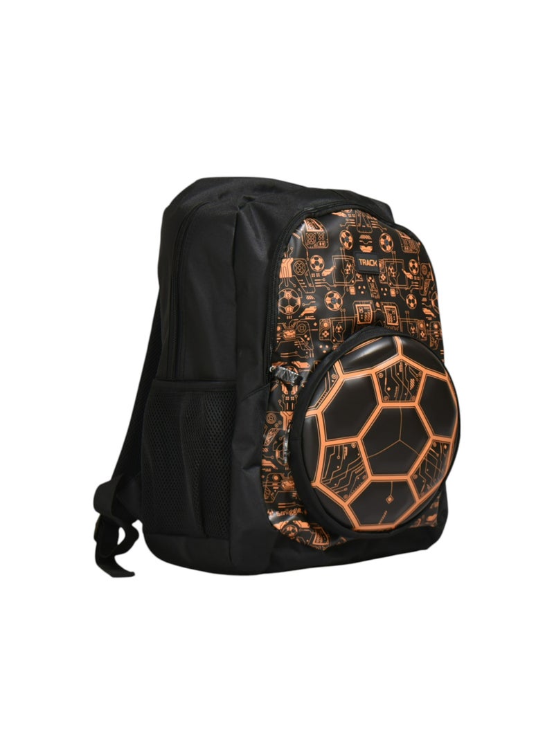 Track School Backpack AS025 | 18 Inch Football Design Backpack with Pencil Case | Lightweight Kids School Bag - Image 5