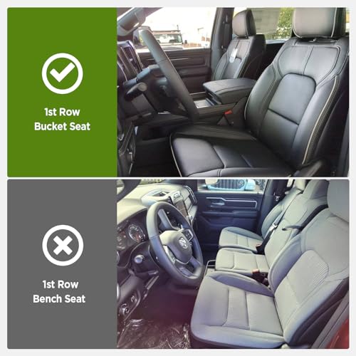 DrCarNow Super Cover® for Dodge Ram Seat Covers 2002-2023 2024 1500, 2010-2023 2024 2500/3500 Pickup Truck for Dodge Ram Leather Seats Covers Crew Mega Cab Waterproof Leather Car Seat Accessories(Front Only) - Image 3