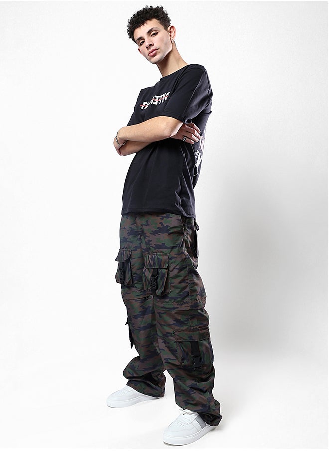 RAVIN - "Different" Front Print & Back Comfy Tee - Black - Image 1