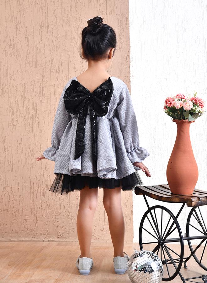 بيلا مودا فستان قصير بكشكشة شيفرون - Image 2