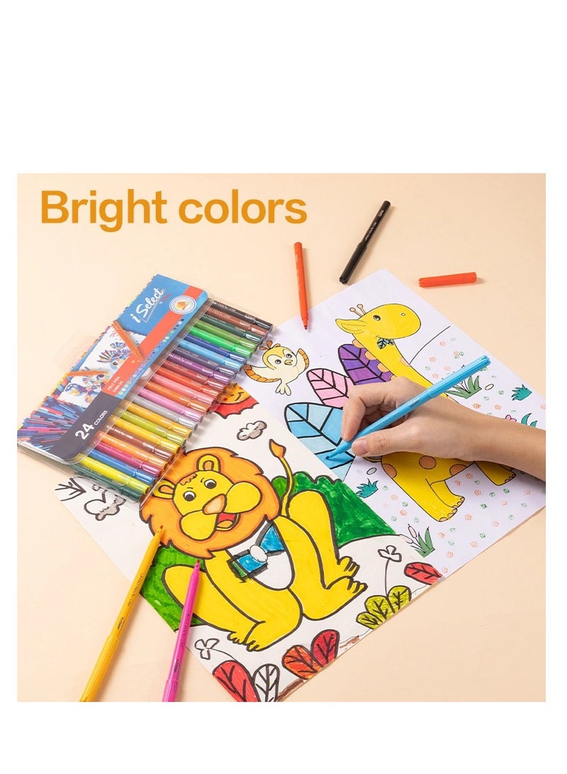 ديلي الوان فلوماستر 24 لون طويل - Image 2