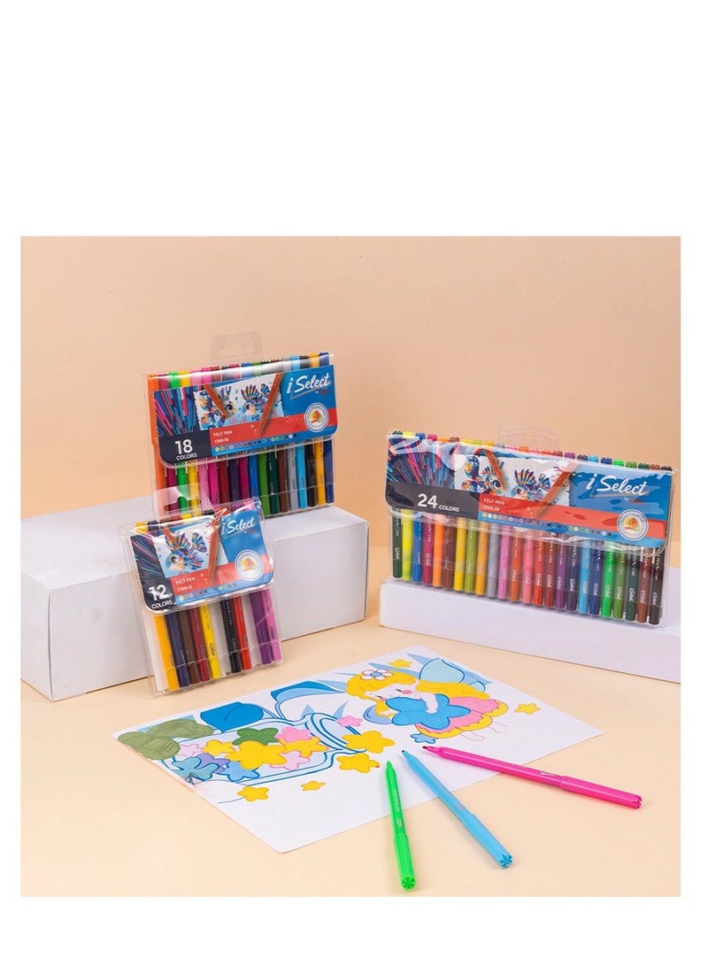 ديلي الوان فلوماستر 24 لون طويل - Image 4