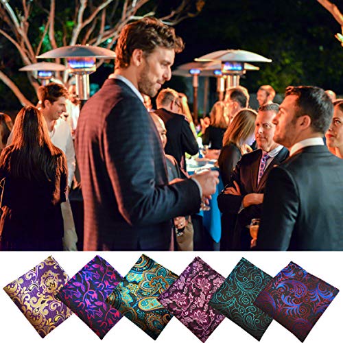 Faylapa 15 Pcs Pocket Squares sets for Man,Assorted Colors Men Suit Pocket Square Handkerchiefs Wedding Gift - Image 4