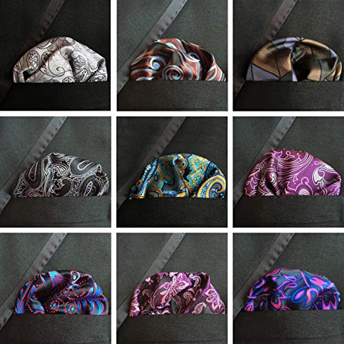 Faylapa 15 Pcs Pocket Squares sets for Man,Assorted Colors Men Suit Pocket Square Handkerchiefs Wedding Gift - Image 5
