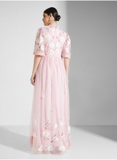 Frock and Frill Embellished V-Neck Dress  - Image 2