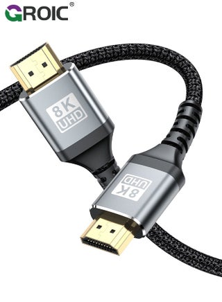 8K 4K HDMI Cables 3.3FT, High Speed Braided HDMI to HDMI 2.1 Cord Supports 8K@60Hz,4K@120Hz 144Hz 48Gbps Compatible with TV/PS5/HDTV/Blu-ray - pzsku/Z5500F222DDA1B6531D6DZ/45/_/1718262201/f0f89ec5-6664-456a-8846-31adde95f4e2