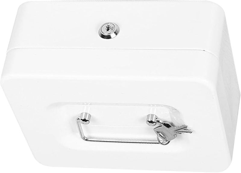 صندوق تخزين معدني مقاوم للحريق كبير السعة مضاد للصدمات للأمان أثناء السفر مع مفتاحين - Image 3