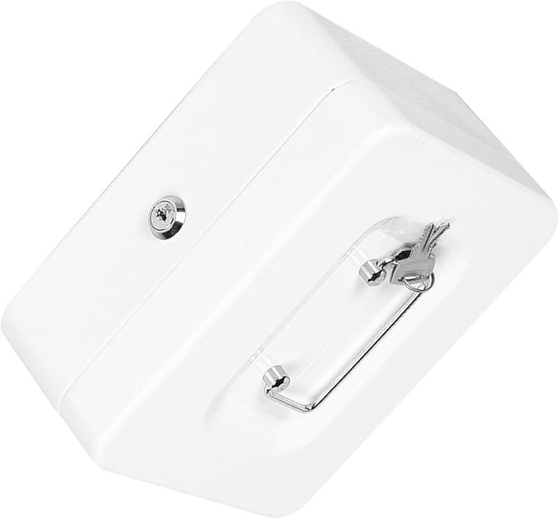 صندوق تخزين معدني مقاوم للحريق كبير السعة مضاد للصدمات للأمان أثناء السفر مع مفتاحين - Image 4