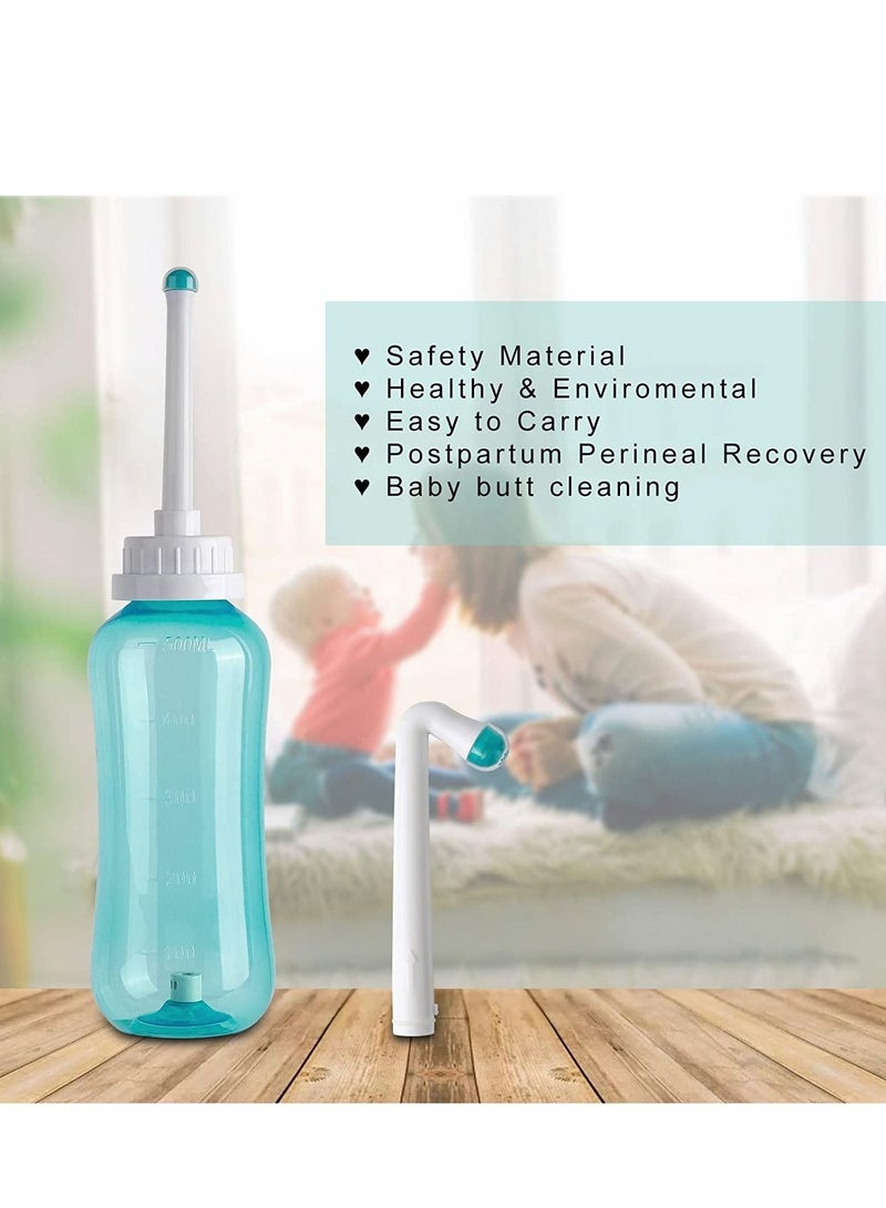 كابتن تيك Portable Bidet Peri Bottle for Postpartum Perineal Care 500ml for Mom and Baby Clean,with 2 Rinse Tubes for Baby Female Menstruation Cleaning Lochia Hemorrhoids - Image 3