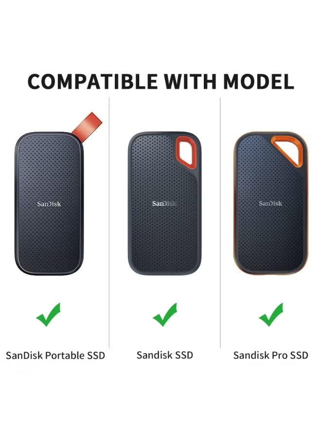 جيكومو حافظة صلبة لجهاز SanDisk Extreme Pro/SanDisk Extreme المحمول الخارجي SSD سعة 500 جيجابايت و1 تيرابايت و2 تيرابايت، وحقيبة سفر وغطاء واقٍ وحقيبة تخزين - Image 2