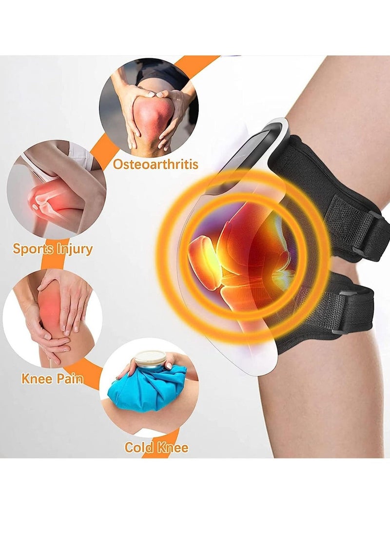 Raxoom - Knee Massager with Heat and Vibration, Cordless Rechargeable Massager with Adjustable Brace Straps for Knee Joint Pain Injury, Swelling and Stiffness - Image 1