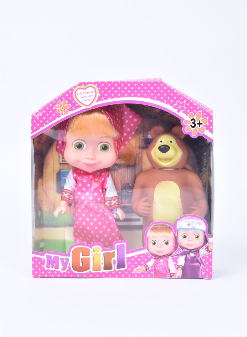 2-Piece Masha and The Bear Doll  - Image 1
