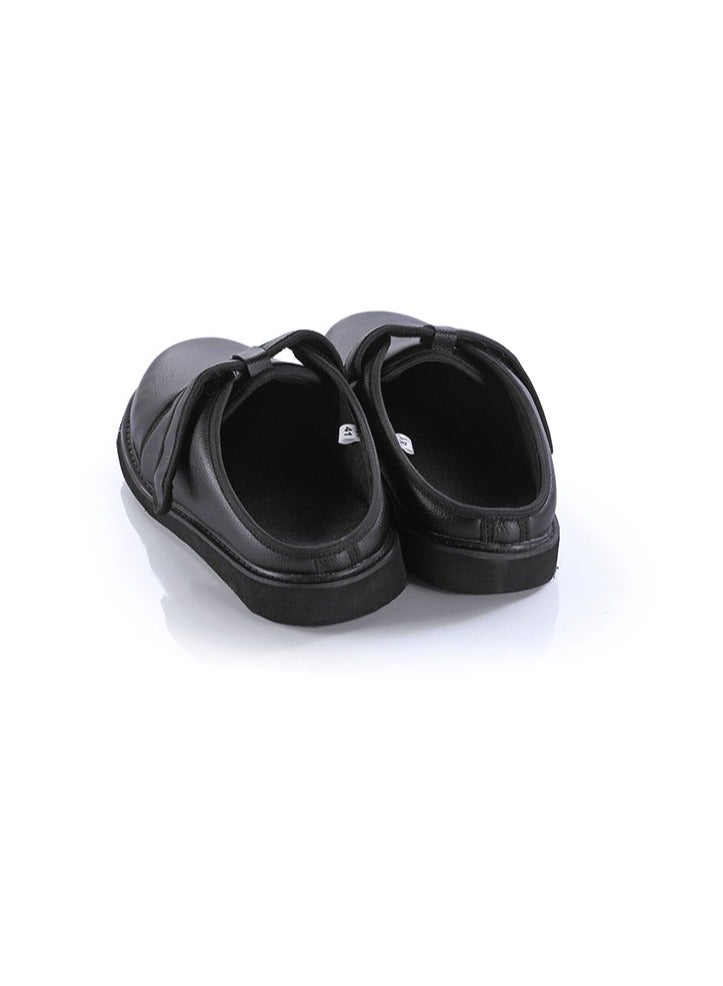 HT Medical shoes, leather medical soap for diabetics - leather soap slippers 38, black for unisex - Image 2