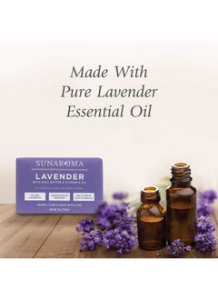 SUNAROMA Sunaroma Lavender W/Shea Butter & Vitamin E Oil Soap (Pack of 1)  - Image 4