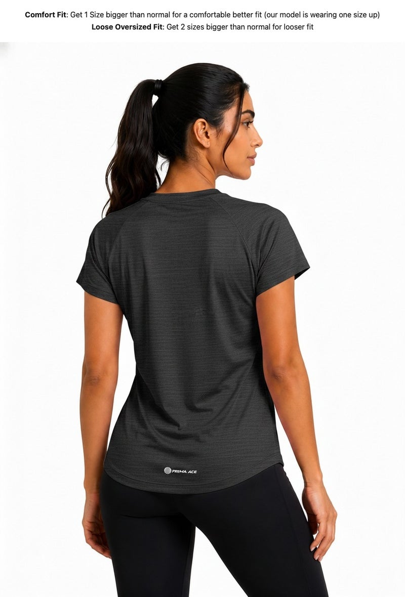 بريما إيس نسائي T-Shirt عشاق الجيم بريميوم Black - Image 2