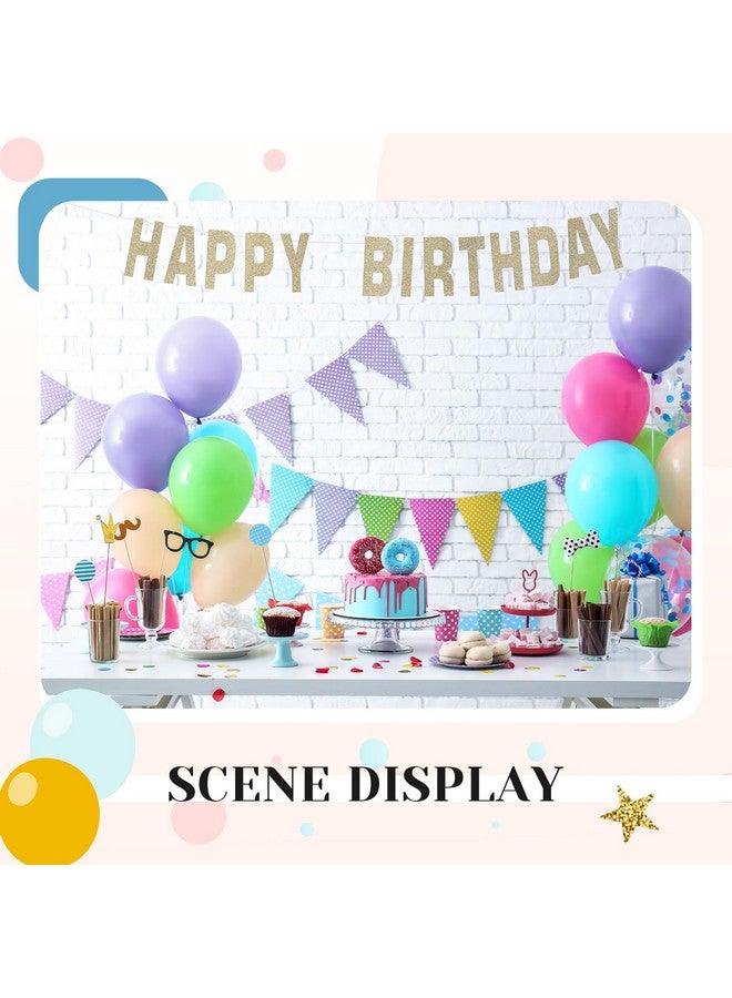 TaoBary 78 Pcs Make Your Own Banner Kits Large Size 6 Inch DIY Glitter Letter Pack Reuse Letters Banner Kit with White Ribbon for Birthday Wedding Shower Party Favor Wedding Wall Decor (Champaign Gold) - Image 5