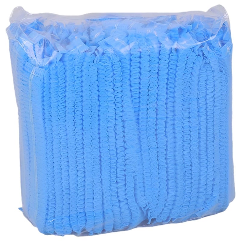 Blue Disposable Bouffant Caps 600 Pcs Pp Non Woven Hair Nets For Food Service - Image 2
