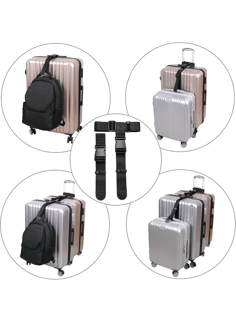 Luggage Connector Straps,Add a Bag Suitcase Strap Belt, Clip Link,Multi Adjustable 1.5" W Travel Attachment Accessories for Carry on Bag Stacker (Extended Size) - Image 3