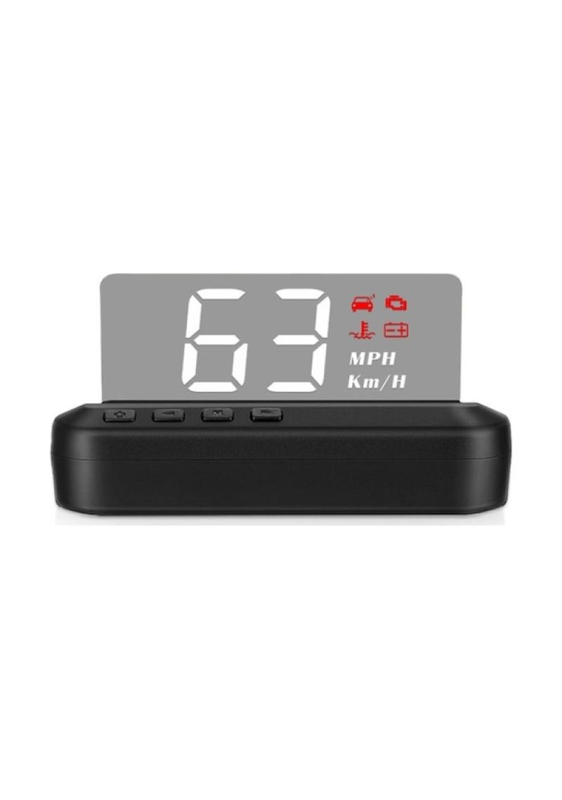 Car HUD: Black High Definition Speed Projector - Real Time Speed Monitoring Head-Up Display for Vehicle Safe Driving - Image 1