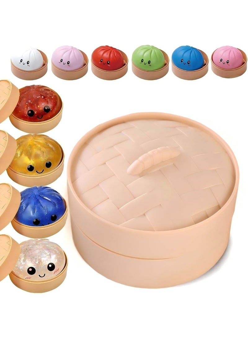 جِيجل جوي جليتر الكعكة Squishy - عشوائي الكعكة Squishy مربع الغموض ، لعبة 10 ألوان الكعكة Squishy ، كرات الإغاثة من الإجهاد المفاجأة الملونة مع البخار إعادة الاستخدام الرد الضغط لهدايا المكتب المنزلي (Random-1PCS) - Image 1
