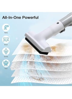 OULIYO Carpet Cleaner Wired Dry & Wet Cleaner with 6 Different Brushes for Carpet/Curtain/Car Seat/Sofa Couch 450w K15 White  - Image 5