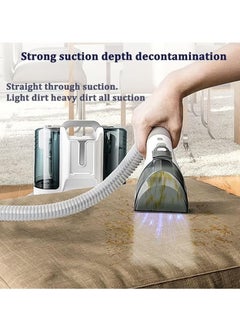 OULIYO Carpet Cleaner Wired Dry & Wet Cleaner with 6 Different Brushes for Carpet/Curtain/Car Seat/Sofa Couch 450w K15 White  - Image 2