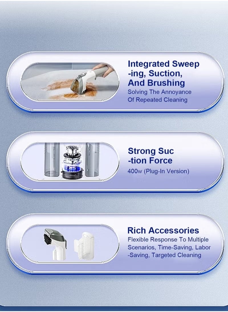 OULIYO - Carpet Cleaner Wired Dry & Wet Cleaner with 6 Different Brushes for Carpet/Curtain/Car Seat/Sofa Couch 450w K15 White - Image 1