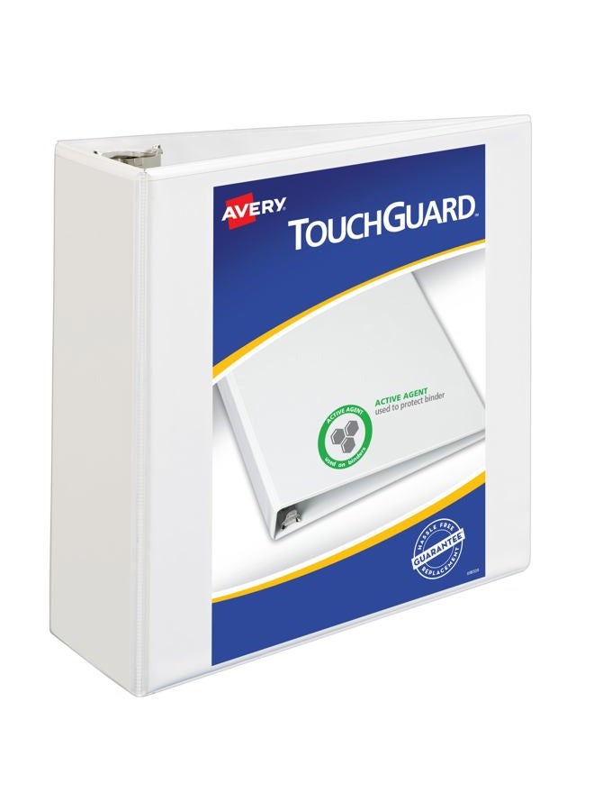 AVERY (10cm) - TouchGuard Protection Heavy Duty View Binders, 10cm Slant Rings, 780-Sheet Capacity, White (17145) - Image 1