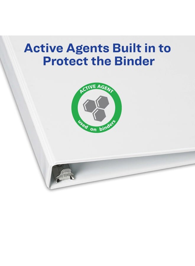 AVERY (10cm) - TouchGuard Protection Heavy Duty View Binders, 10cm Slant Rings, 780-Sheet Capacity, White (17145) - Image 3