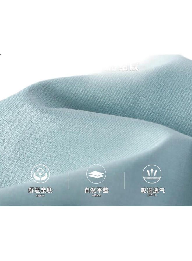 FIRS Men'S Long Sleeve Silk Shirt New Casual Business Wrinkle-Free Shirt Bean Green 42 - Image 2