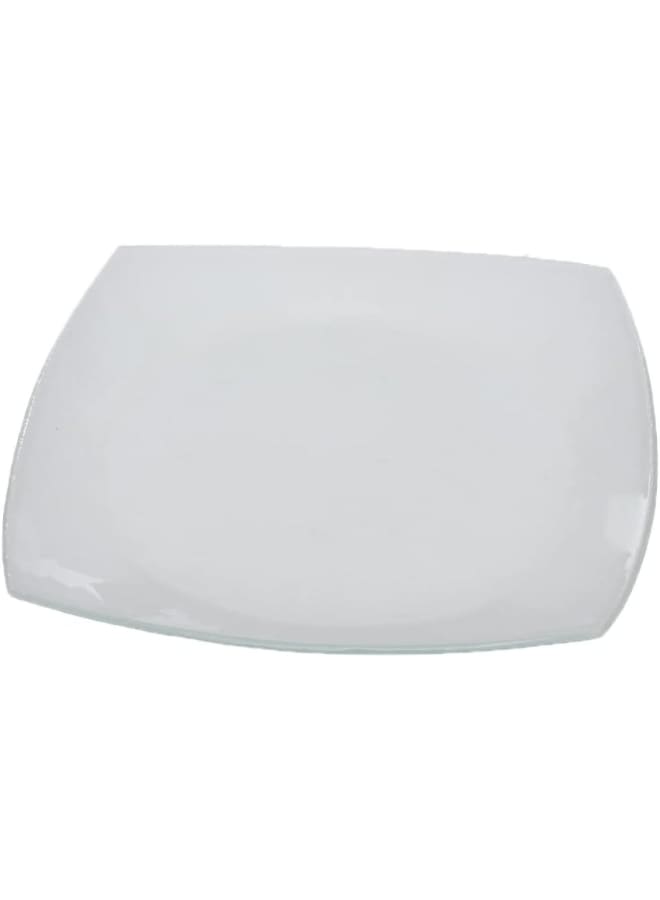 Rosa By Fathy Mahmoud Sega High Quality Glass Plate, 28 * 28Cm - Quadrado White - Image 2