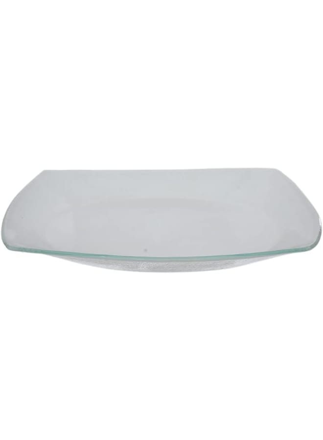 Rosa By Fathy Mahmoud Sega High Quality Glass Plate, 28 * 28Cm - Quadrado White - Image 3