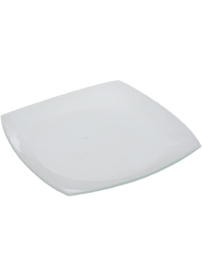 Rosa By Fathy Mahmoud Sega High Quality Glass Plate, 28 * 28Cm - Quadrado White - Image 1