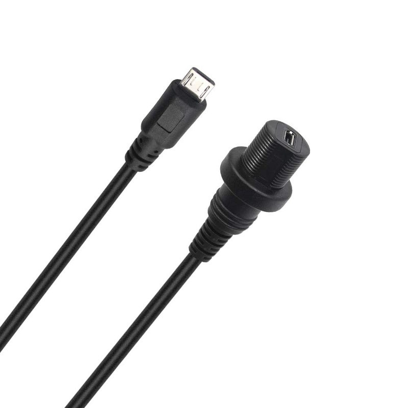 دوتك كابل تركيب لوحة Micro USB غائر، كابل تمديد Micro USB ذكر إلى أنثى غائر لتركيب اللوحة للسيارة والقارب والدراجة النارية - Image 5