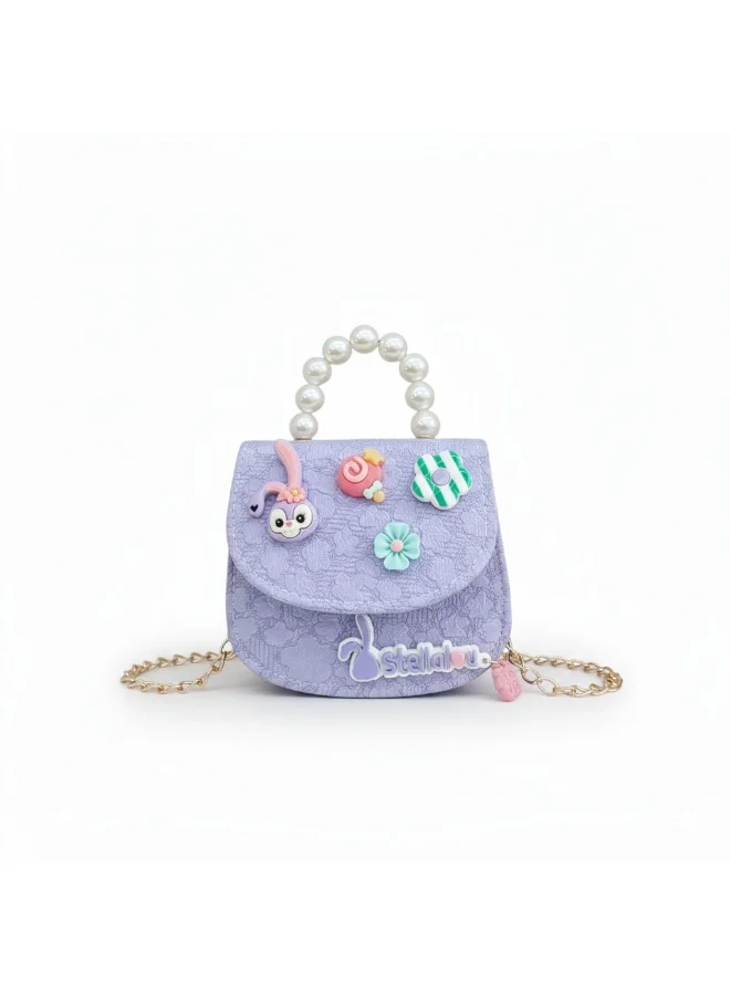 بيداني Ballerina Violet Pearl-Handle Mini Bag