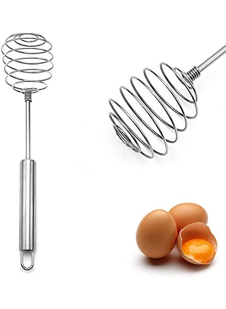 KPNG KPNG MultiRole Egg Whisk Potato Masher Stainless Steel Balloon Galaxy Spring Whisk Egg Beater Milk Blender for Blending  - Image 1