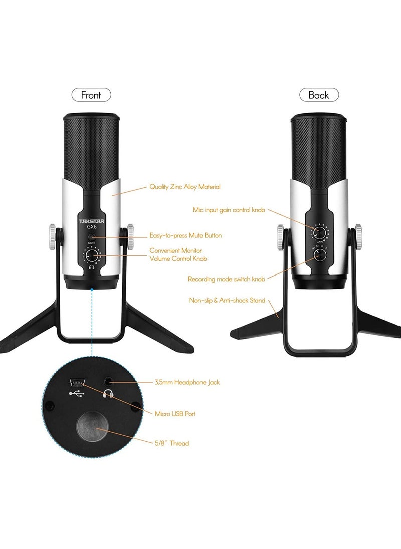 TONOR USB Desktop Stereo Digital Condenser Mic with Shock Mount  - Image 3