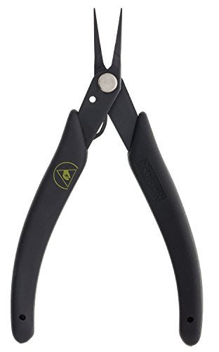 Xuron - 450SAS Tweezer Nose Pliers - Serrated, ESD Safe Grips - Image 1