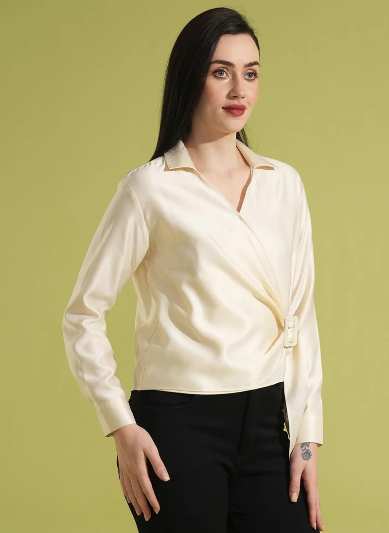 globus Globus Women Solid Shirt Collar Party Top