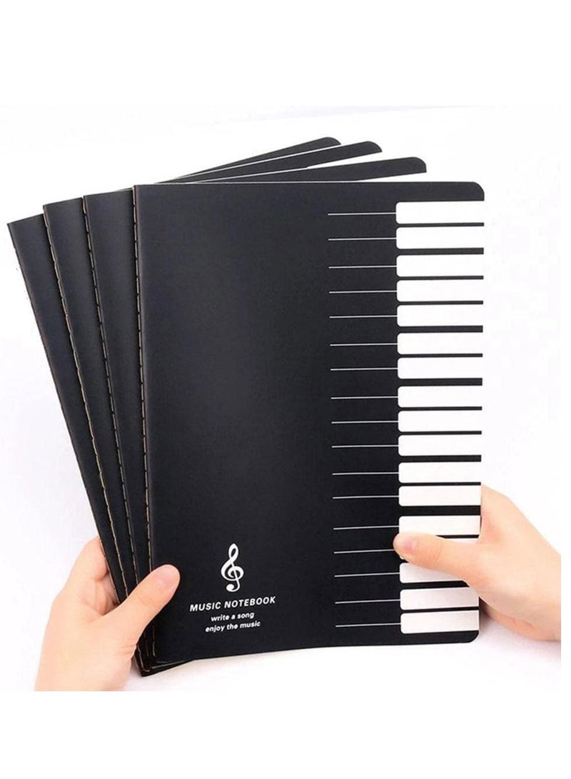 Music Practice Notebook Composition Manuscript Staff Book Piano Violin Universal Five-line Paper Note Accessories, 4 Pack - Image 1