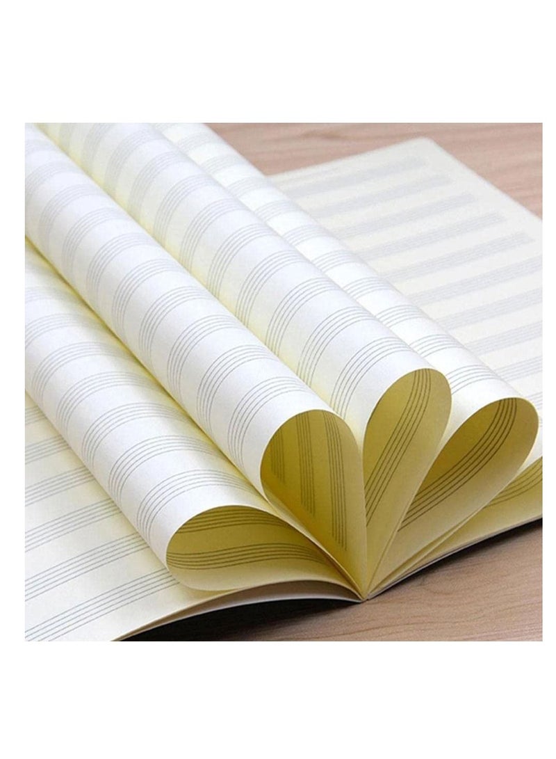 Music Practice Notebook Composition Manuscript Staff Book Piano Violin Universal Five-line Paper Note Accessories, 4 Pack - Image 3