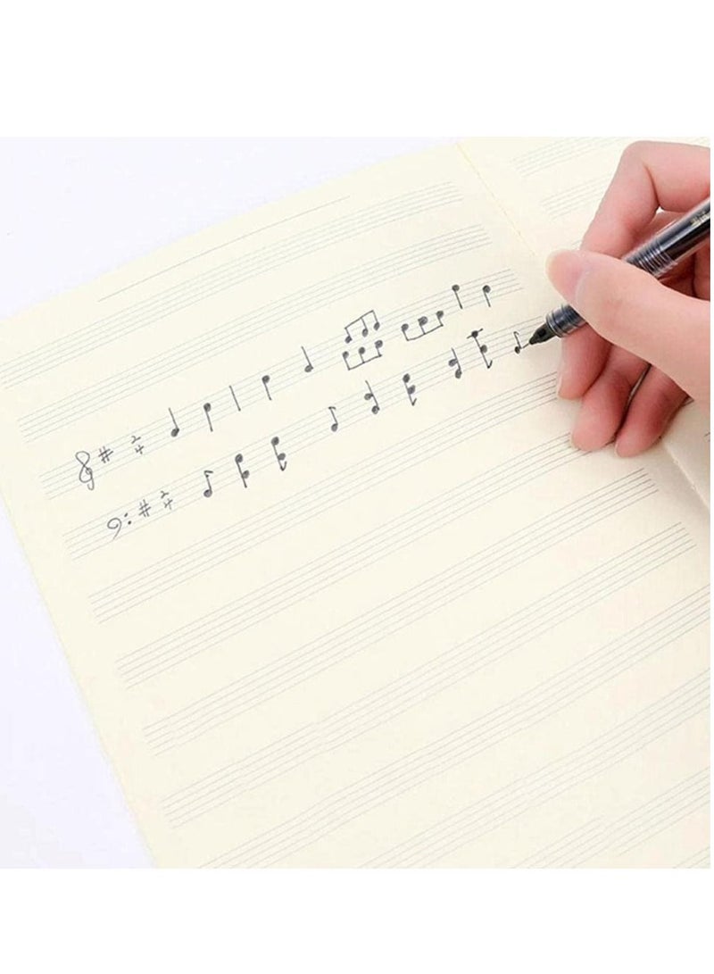 Music Practice Notebook Composition Manuscript Staff Book Piano Violin Universal Five-line Paper Note Accessories, 4 Pack - Image 2