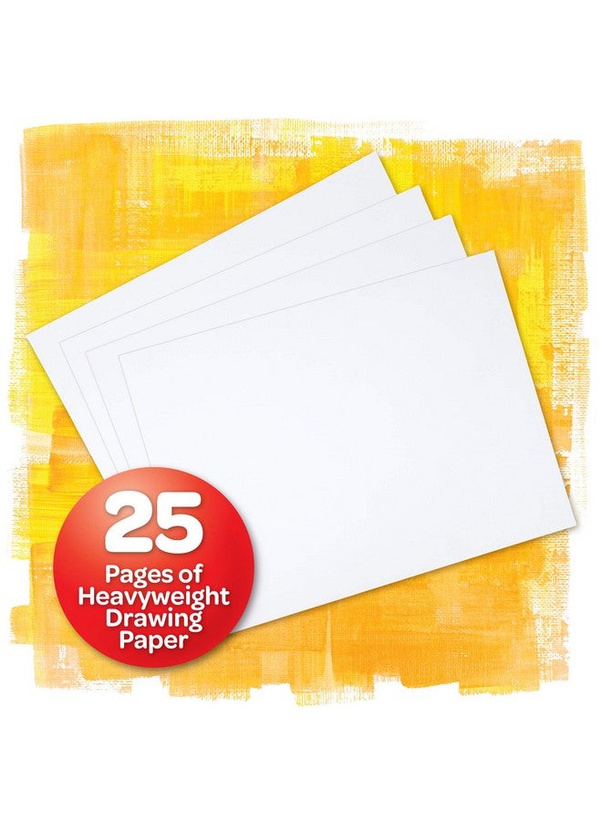 Crayola Giant Marker and Watercolor Pad, Kids Art Supplies, Gift , White includes 1 Pad (25 sheets) - Image 3