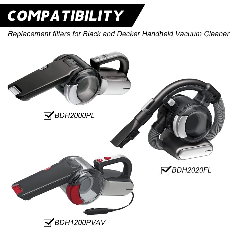 KEEPOW PVF110 Replacement Vacuum Filter for Black and Decker Handheld Pivot Vacuum BDH2000PL BDH2020FLFH PHV1410 PHV1810 PHV1210 BDH2020FL, Washable Hand Vac Filters, 4 Pack - Image 2