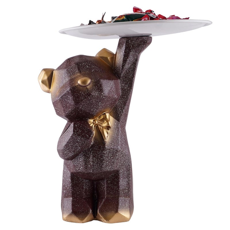 zart Bear Shaped Tea Cup Holder Stainless Steel Teapot and Saucer Set for Home or Office Use Silver - Image 3