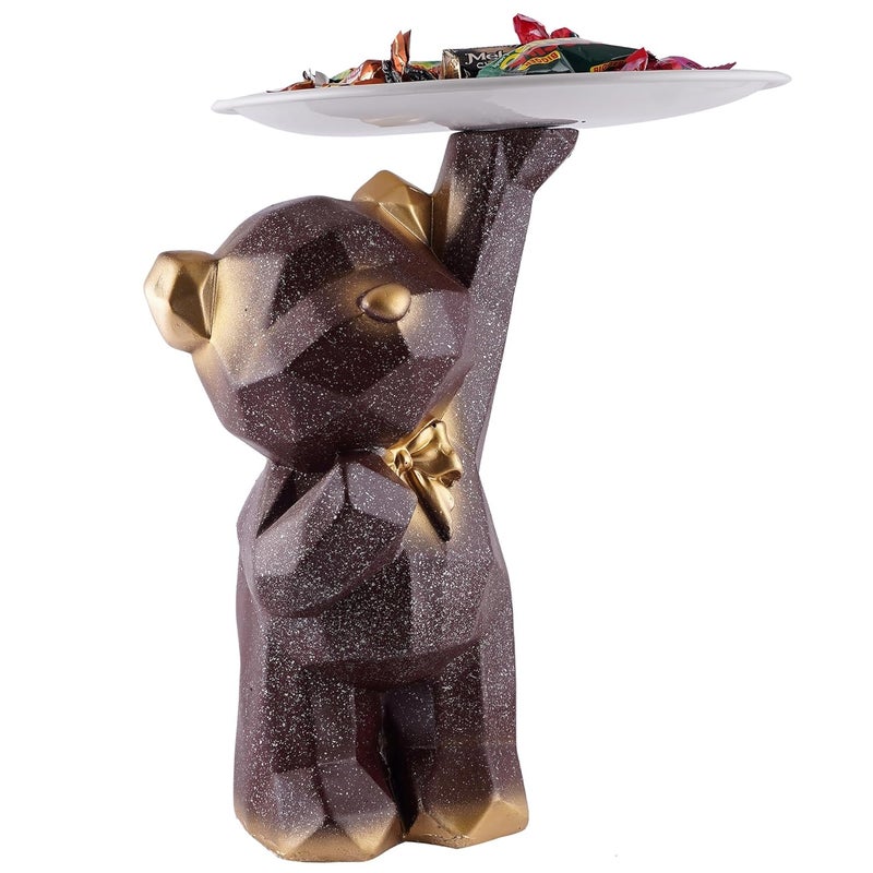 zart Bear Shaped Tea Cup Holder Stainless Steel Teapot and Saucer Set for Home or Office Use Silver - Image 4